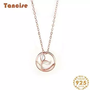 Танциз S925 стерлингового серебра Роскошное индивидуальное ожерелье с подвеской женское классическое ожерелье прилива серебряный
