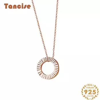 Танциз S925 стерлингового серебра Роскошное индивидуальное ожерелье с подвеской женское классическое ожерелье прилива серебряный