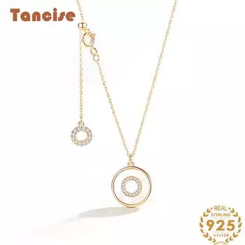 Танциз S925 стерлингового серебра Роскошное индивидуальное ожерелье с подвеской женское классическое ожерелье прилива