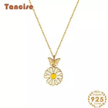 Танциз S925 стерлингового серебра Роскошное индивидуальное ожерелье с подвеской женское классическое ожерелье прилива розового золота