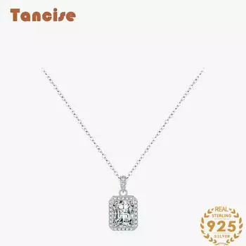 Танциз S925 стерлингового серебра Роскошное индивидуальное ожерелье с подвеской женское классическое ожерелье прилива серебряный