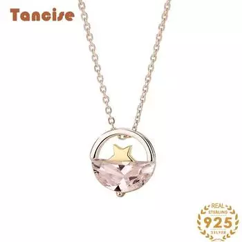 Танциз S925 стерлингового серебра Роскошное индивидуальное ожерелье с подвеской женское классическое ожерелье прилива серебряный