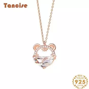 Танциз S925 стерлингового серебра Роскошное индивидуальное ожерелье с подвеской женское классическое ожерелье прилива серебряный