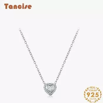 Танциз S925 стерлингового серебра Роскошное индивидуальное ожерелье с подвеской женское классическое ожерелье прилива серебряный