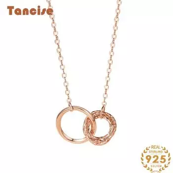 Танциз S925 стерлингового серебра Роскошное индивидуальное ожерелье с подвеской женское классическое ожерелье прилива серебряный