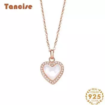 Танциз S925 стерлингового серебра Роскошное индивидуальное ожерелье с подвеской женское классическое ожерелье прилива серебряный