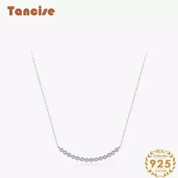 Танциз S925 стерлингового серебра Роскошное индивидуальное ожерелье с подвеской женское классическое ожерелье прилива серебряный