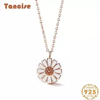 Танциз S925 стерлингового серебра Роскошное индивидуальное ожерелье с подвеской женское классическое ожерелье прилива серебряный