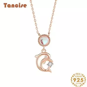 Танциз S925 стерлингового серебра Роскошное индивидуальное ожерелье с подвеской женское классическое ожерелье прилива серебряный