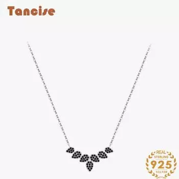Танциз S925 стерлингового серебра Роскошное индивидуальное ожерелье с подвеской женское классическое ожерелье прилива