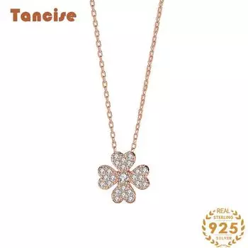 Танциз S925 стерлингового серебра Роскошное индивидуальное ожерелье с подвеской женское классическое ожерелье прилива серебряный