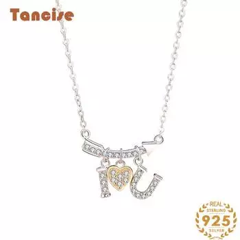 Танциз S925 стерлингового серебра Роскошное индивидуальное ожерелье с подвеской женское классическое ожерелье прилива серебряный