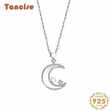 Танциз S925 стерлингового серебра Роскошное индивидуальное ожерелье с подвеской женское классическое ожерелье прилива серебряный