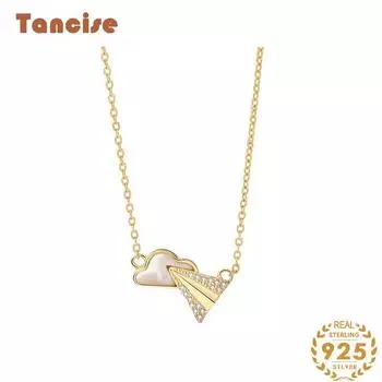 Танциз S925 стерлингового серебра Роскошное индивидуальное ожерелье с подвеской женское классическое ожерелье прилива серебряный