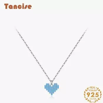 Танциз S925 стерлингового серебра Роскошное индивидуальное ожерелье с подвеской женское классическое ожерелье прилива