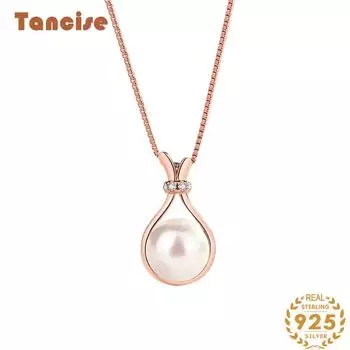 Танциз Стерлингового Серебра 925 Классическое Женское Ожерелье Кулон Циркон Модный Подарок серебряный
