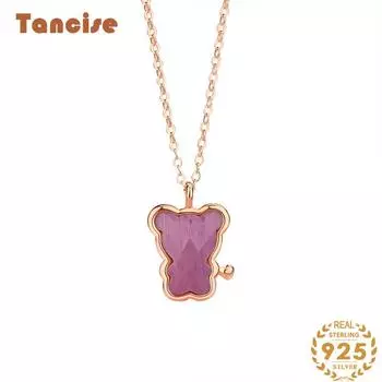 Танциз Стерлингового Серебра 925 Классическое Женское Ожерелье Кулон Циркон Модный Подарок