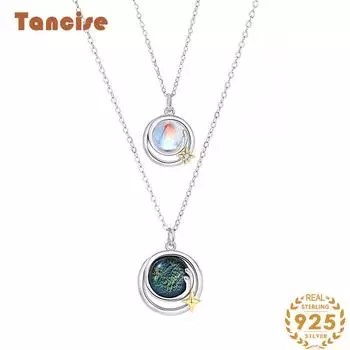 Танциз Стерлингового Серебра 925 Классическое Женское Ожерелье Кулон Циркон Модный Подарок women серебряный