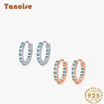 Танциз стерлингового серебра 925 пробы бирюзовые серьги серьги-капли для женщин подарки на свадьбу серебряный