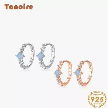 Танциз стерлингового серебра 925 пробы циркон серьги серьги-капли для женщин подарки на свадьбу серебряный