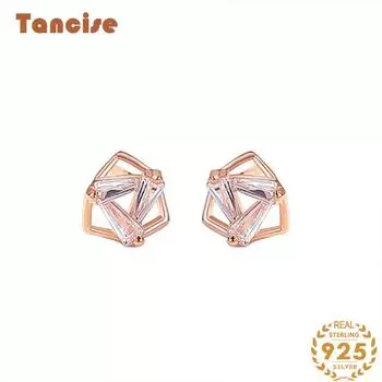 Танциз стерлингового серебра 925 пробы циркон серьги серьги-капли для женщин подарки на свадьбу серебряный