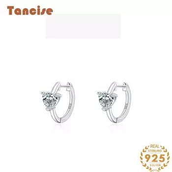 Танциз стерлингового серебра 925 пробы циркон серьги серьги-капли для женщин подарки на свадьбу серебряный