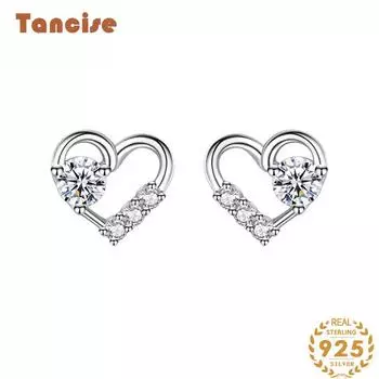 Танциз стерлингового серебра 925 пробы циркон серьги серьги-капли для женщин подарки на свадьбу серебряный