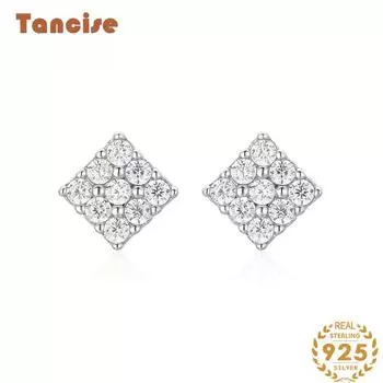 Танциз стерлингового серебра 925 пробы циркон серьги серьги-капли для женщин подарки на свадьбу серебряный