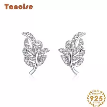 Танциз стерлингового серебра 925 пробы циркон серьги серьги-капли для женщин подарки на свадьбу серебряный