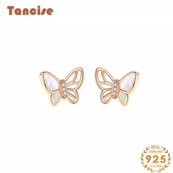 Танциз стерлингового серебра 925 пробы циркон серьги серьги-капли для женщин подарки на свадьбу серебряный