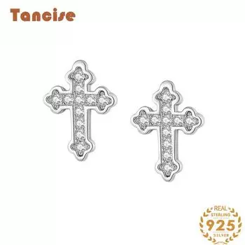Танциз стерлингового серебра 925 пробы циркон серьги серьги-капли для женщин подарки на свадьбу серебряный