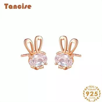 Танциз стерлингового серебра 925 пробы циркон серьги серьги-капли для женщин подарки на свадьбу серебряный