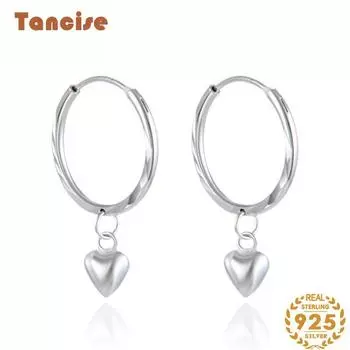 Танциз стерлингового серебра 925 пробы циркон серьги серьги-капли для женщин подарки на свадьбу серебряный