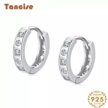 Танциз стерлингового серебра 925 пробы циркон серьги серьги-капли для женщин подарки на свадьбу серебряный