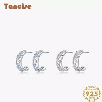 Танциз стерлингового серебра 925 пробы циркон серьги серьги-капли для женщин подарки на свадьбу розовый
