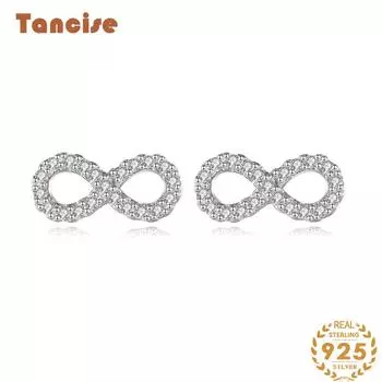 Танциз стерлингового серебра 925 пробы циркон серьги серьги-капли для женщин подарки на свадьбу серебряный