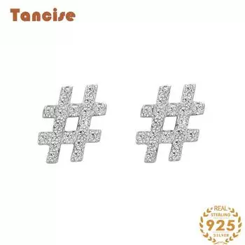 Танциз стерлингового серебра 925 пробы циркон серьги серьги-капли для женщин подарки на свадьбу серебряный