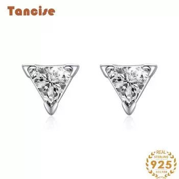 Танциз стерлингового серебра 925 пробы циркон серьги серьги-капли для женщин подарки на свадьбу серебряный