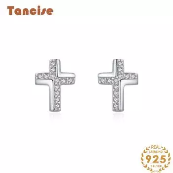 Танциз стерлингового серебра 925 пробы циркон серьги серьги-капли для женщин подарки на свадьбу серебряный