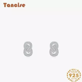 Танциз стерлингового серебра 925 пробы циркон серьги серьги-капли для женщин подарки на свадьбу серебряный