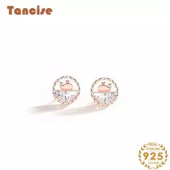 Танциз стерлингового серебра 925 пробы циркон серьги серьги-капли для женщин подарки на свадьбу серебряный