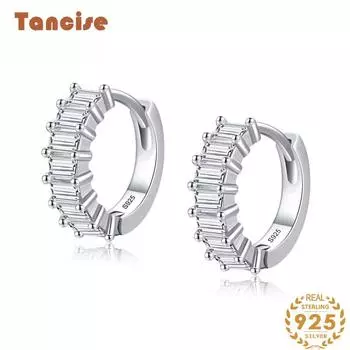 Танциз стерлингового серебра 925 пробы циркон серьги серьги-капли для женщин подарки на свадьбу серебряный