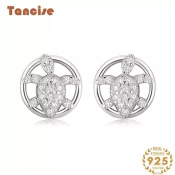 Танциз стерлингового серебра 925 пробы циркон серьги серьги-капли для женщин подарки на свадьбу серебряный