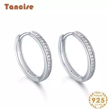 Танциз стерлингового серебра 925 пробы циркон серьги серьги-капли для женщин подарки на свадьбу серебряный