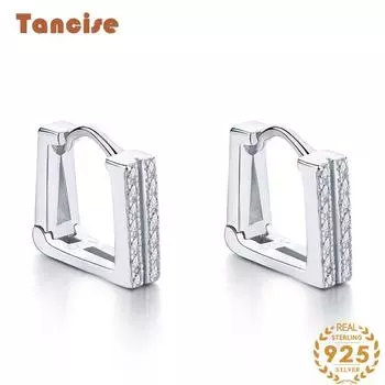 Танциз стерлингового серебра 925 пробы циркон серьги серьги-капли для женщин подарки на свадьбу серебряный