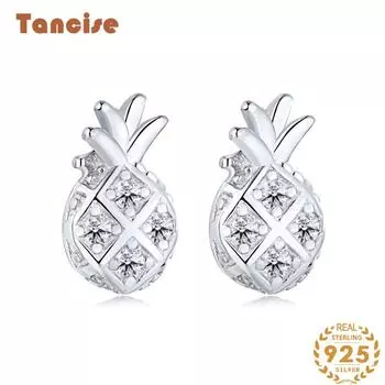 Танциз стерлингового серебра 925 пробы циркон серьги серьги-капли для женщин подарки на свадьбу серебряный