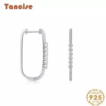 Танциз стерлингового серебра 925 пробы циркон серьги серьги-капли для женщин подарки на свадьбу серебряный