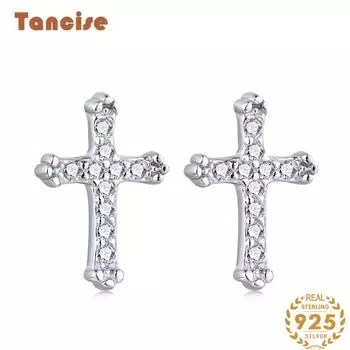 Танциз стерлингового серебра 925 пробы циркон серьги серьги-капли для женщин подарки на свадьбу серебряный