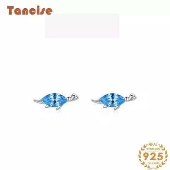 Танциз стерлингового серебра 925 пробы циркон серьги серьги-капли для женщин подарки на свадьбу золотой