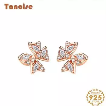 Танциз стерлингового серебра 925 пробы циркон серьги серьги-капли для женщин подарки на свадьбу серебряный